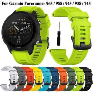 Garmin Forerunner 965 955 Solar 945 935 745 스트랩 교체 용 손목 밴드 팔찌 시계 밴드 용 스포츠 실리콘