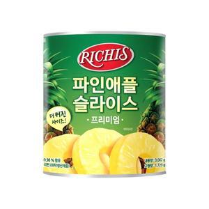 메가커피 동서 리치스 파인애플 슬라이스 프리미엄 3kg 1박스 6개