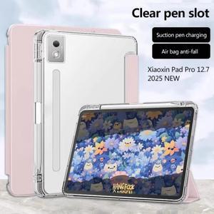 Lenovo Idea Tab Pro 12.7 용 케이스 TB373FU M11 K11 B11 P11 Plus 3rd 10.6 펜 슬롯이있는 투명 아크릴