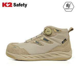 [K2 SAFETY]  LT-107(BE) 천연가죽 코듀라 메쉬 경작업용 다이얼 안전화