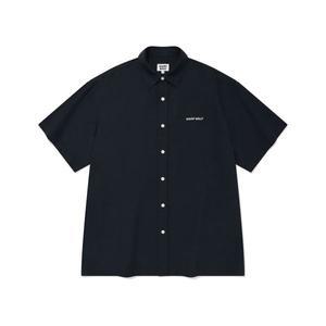 매장정품 WACKY WILLY 린넨 혼방 오버핏 반팔 셔츠 네이비 WA2502SS13NA 603378