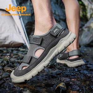JEEP 여름 소프트솔 가벼운 비치슈즈 남자 캐주얼 샌들