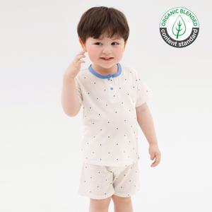 도트아이보리 5부 오가닉자카드 실내복