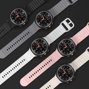 삼성 갤럭시 워치 8 스트랩 44mm 40mm용 오리지널 실리콘 밴드 액세서리 팔찌 (갤럭시 워치 8 클래식 스트