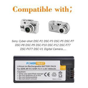 PowerTrust NP-FC11 NP-FC10 배터리 + 소니 사이버샷 DSC-P10 DSC-P8L DSC-P9 DSC-P7 DSC-P2 DSC-P3 DSC-P5