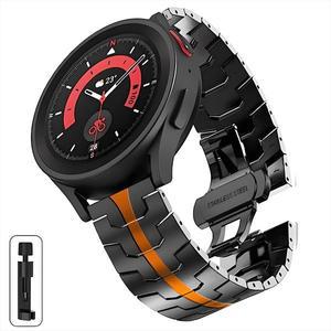 갤럭시 워치 7 6 5 4 40mm 44mm 5Pro  화웨이 4Pro GT5 46mm용 20mm 22mm 스테인리스 스틸 스트랩 메탈 밴