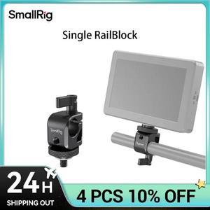 카메라 마이크사운드 레코더를 부착하기 14 나사 구멍이 있는 SMALLRIG 15mm 로드 클램프 레일 커넥터 Rail