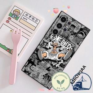 애니메이션 원피스 L-루피 삼성 갤럭시 S25 울트라 플러스 무광 논슬립 풀커버 소프트케이스
