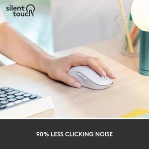 로지텍 M650 L 풀 사이즈 블루투스 무선 마우스 - 큰 손을 위한 PC/Mac/멀티 디바이스/크롬북용 무소음 클