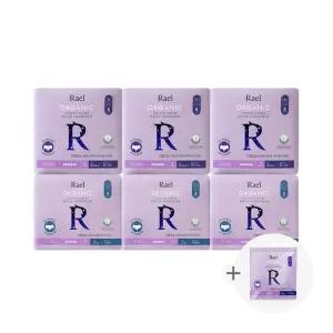 라엘 유기농 순면커버 입는오버나이트 (M/L) 8개입 6팩
