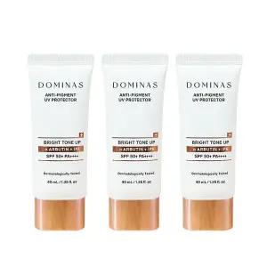 태극제약 도미나스 피그먼트 프로덱터 브라이트 톤업 선크림 40ml 3개