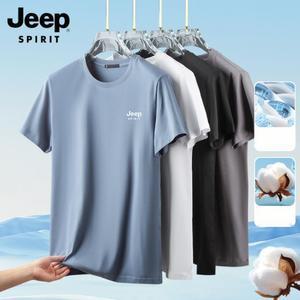 JEEP 지프 남성 여름 라운드 반팔티셔츠/면티/무지/기본티/M-4XL/헬스복