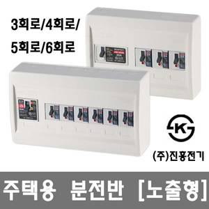 진흥전기/주택용분전반/노출형/누전/차단기/KS
