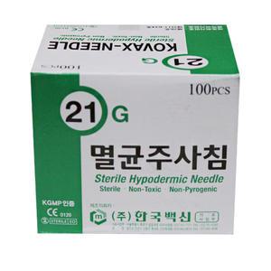 일회용주사침 21G 1-1/4in(100P) 멸균주사침 주사바늘