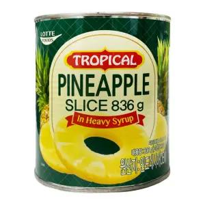 롯데푸드 트로피칼 파인애플 슬라이스 836g