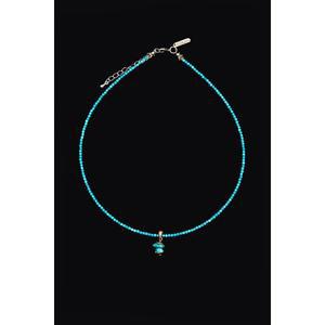 [하지나][HAZINA]  2mm Howlite Necklace - vivid blue - 하울라이트