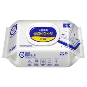 깨끗한나라 도톰촉촉 물걸레 청소포 캡 25p X 1팩
