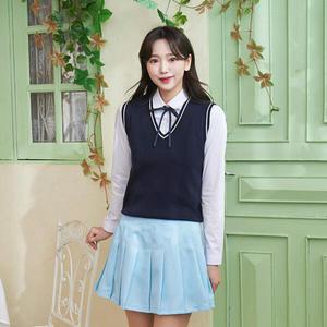 아트박스/교복몰 교복몰 보풀방지 네이비화이트라인 교복조끼 교복