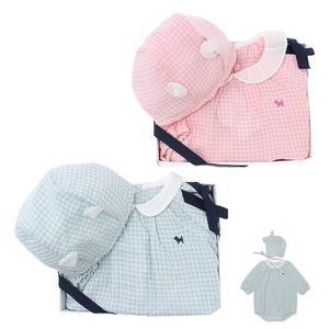 갤러리아 (예쁜아기옷/출산/백일/돌/임신/25SS)우븐체크세트바디수트45170-040
