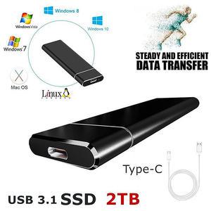 2TB ssd HDD 휴대용 외장형 하드 드라이브 고속 M.2 USB 3.1 인터페이스 대용량 저장 디스크