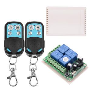 리시버 RF 무선 리모컨 스위치 릴레이 주차장 커튼 모터 LED 조명용 DC 12V 433Mhz 4CH
