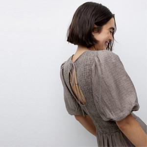 [예르세][정상가 219000]Puff Sleeve Dress KHAKI