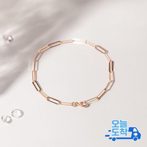 14K 타이니 신 클립 체인 금 팔찌