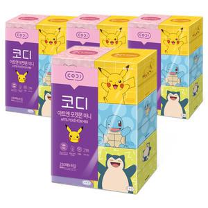 코디 아트 앤 포켓몬 230매x6입 x 4팩 1/2 미니 미용티슈 각티슈 곽휴지 쌍용씨앤비