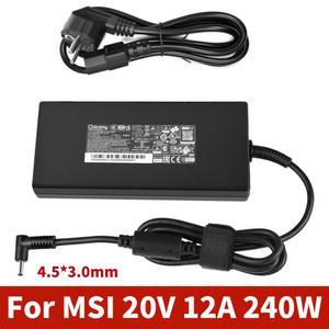 MSI 델타 15 A5EFK 15001 GF66 GF76 GL66 GL76 12U 소드 십자선 17 용 240W 20V 12A 노트북 전원 어댑터 충전기