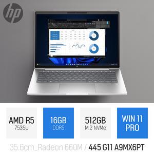 ⓒ HP 프로북 445 G11 A9MX6PT R5-7535U 16GB 512GB WIN11 / 가성비 사무 인강 14인치 PD충전 노트북