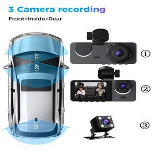자동차 카메라 HD 1080P 비디오 레코더 Dashcam DVR 블랙 박스 듀얼  차량용 후방 카메라  용 3 채널 대시