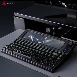 숫자키보드 Ajazz Akp846 기계식 키보드 10.1 Lcd 화면 유선 프로그래밍 Rgb 4.95 인치 Pc 게이머 사용자