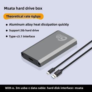 미니 SSD 케이스 mSATA-USB 3.1 인클로저 HD 하드 디스크 용 10Gbps 외장형 드라이브 박스 보관 어댑터