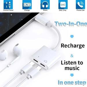 듀얼 USB 분배기 DAC 고속 충전 C타입 어댑터 및 3.5mm 헤드폰 잭 OTG 아이폰 호환 15 화웨이 호환용 2in1