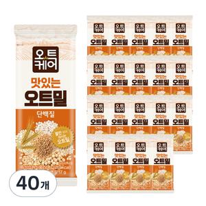 오트케어 맛있는 간편섭취 식사대용 오트밀 단백질 낱봉팩 40개 50g
