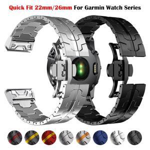 가민피닉스 22mm 26mm 퀵핏  스틸 스트랩 가민 Fenix 8 47mmFenix EFenix 6 Pro677 Pro55 Plus 스마트워치