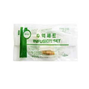 한국백신 수액세트 DEHP-FREE 103 팩용 무침 수액셋트 카테타