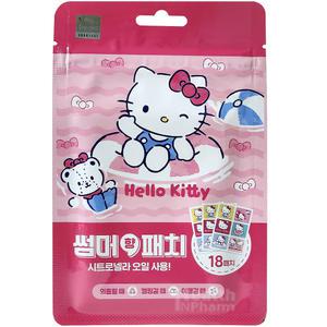 헬로키티 썸머향패치 18패치(제조연월:23.02)/모기기피/모기퇴치/캐릭터썸머쿨/벌레기피