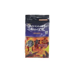 웰빙 원터치 바베큐 숯 100% 천연나무 숯 1kg