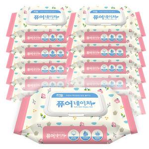 삼정 순수한약속 퓨어 네이처 물티슈 캡형 100매 12팩