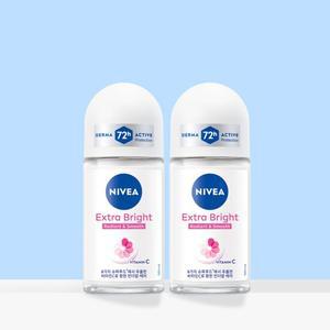 니베아 데오드란트 롤온 엑스트라 브라이트 50ml 2개