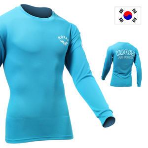 쿨론 ROKAF 공군 하늘색 긴팔 군인 군대 군용 티셔츠