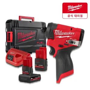 밀워키 M12 FID2-5252X 12V 임팩드라이버 5.0Ah&2.5Ah