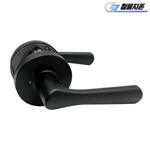 두꺼운문 50~60mm용 방문손잡이 STL-761 블랙 도어 무키 도어락 문손잡이 화장실 중문 문고리
