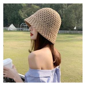 봄 여성 여름 메쉬 라탄 벙거지 버킷햇 모자 사계절 여름 여자 가을 벙거지 버킷햇 봄 여성