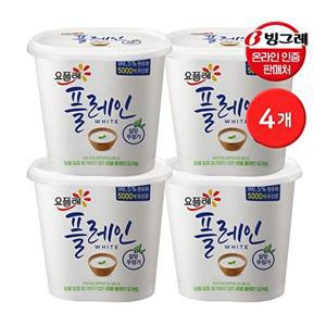 [빙그레]빙그레 요플레 플레인 화이트 900g 4개 / 설탕무첨가 요거트
