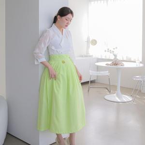 신상 가벼운허리치마 빅사이즈 데일리스커트 생활 개량 한복 A라인한복