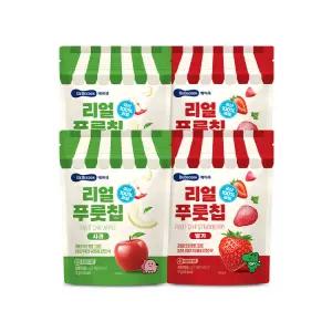 [베베쿡] 리얼푸룻칩 4봉(사과 2봉+ 딸기 2봉)