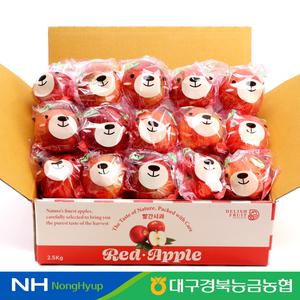 [대경사과원예농협]안동 곰돌이 세척사과 2.5kg 14~16과 부사