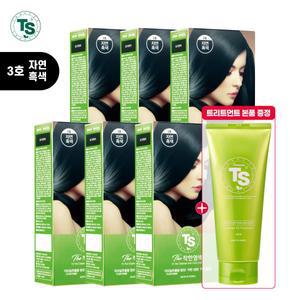 TS 더착한염색약 120g*6개+프리미엄TS트리트먼트 200ml*1개